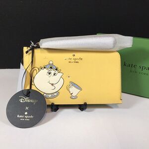 Disney X Kate Spade New York Beauty And The Beast Medium L Zip Wristlet KE658